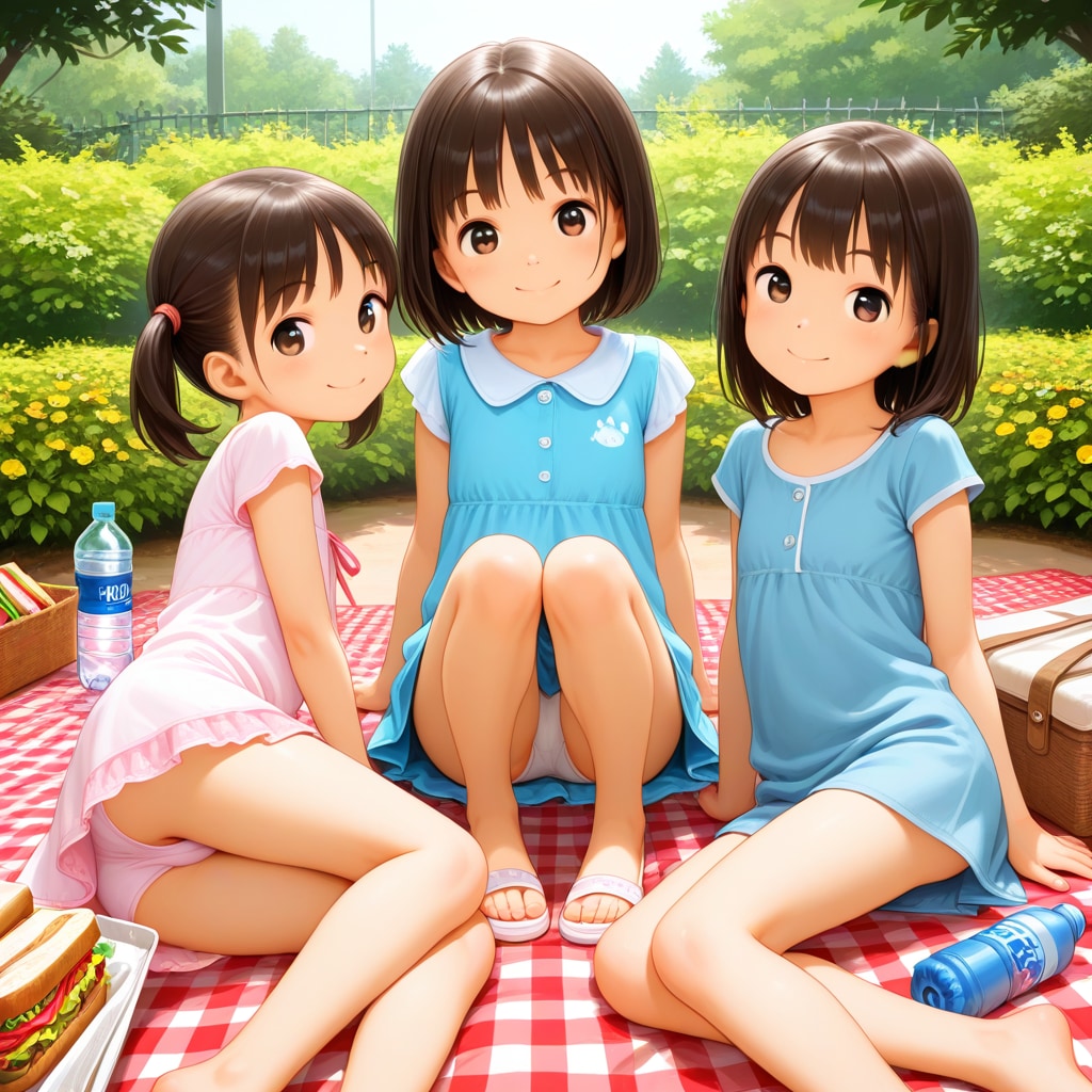 ３人でピクニック