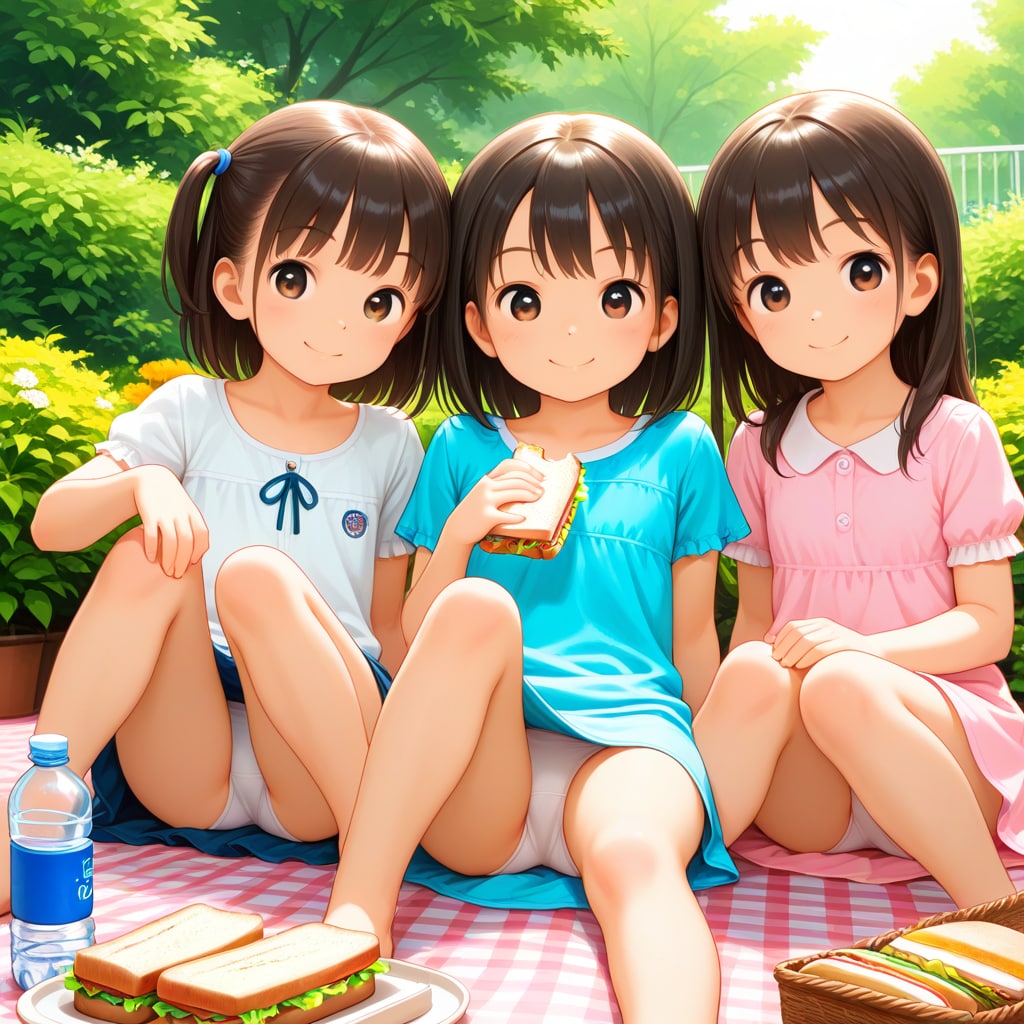 ３人でピクニック