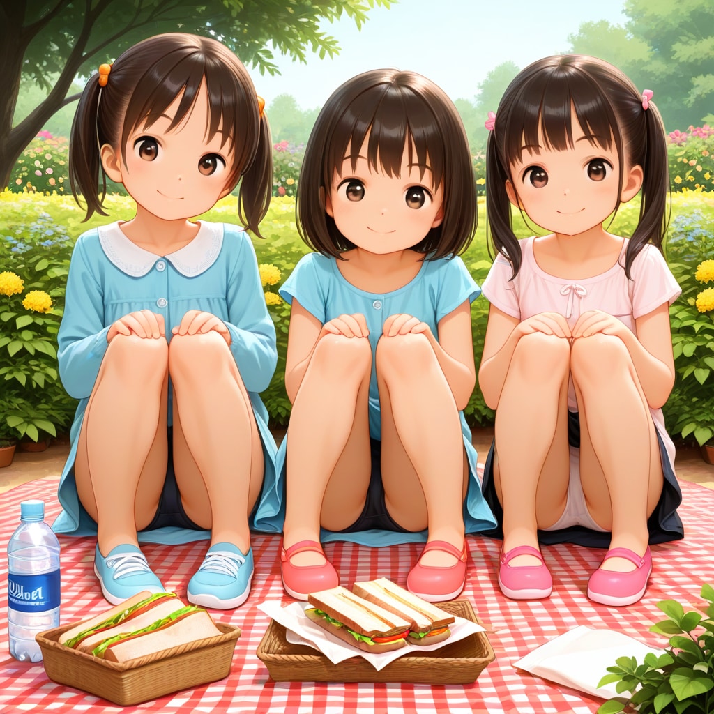 ３人でピクニック