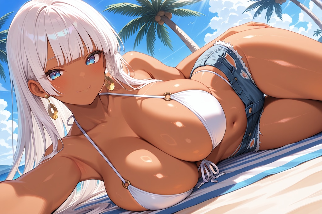 ねえ、海辺の景色と私、どっちが君の心をもっとドキドキさせる？