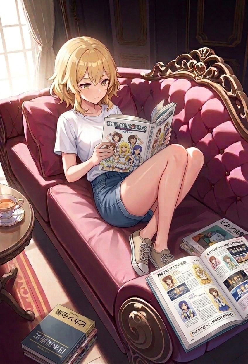 櫻井桃華　読書中