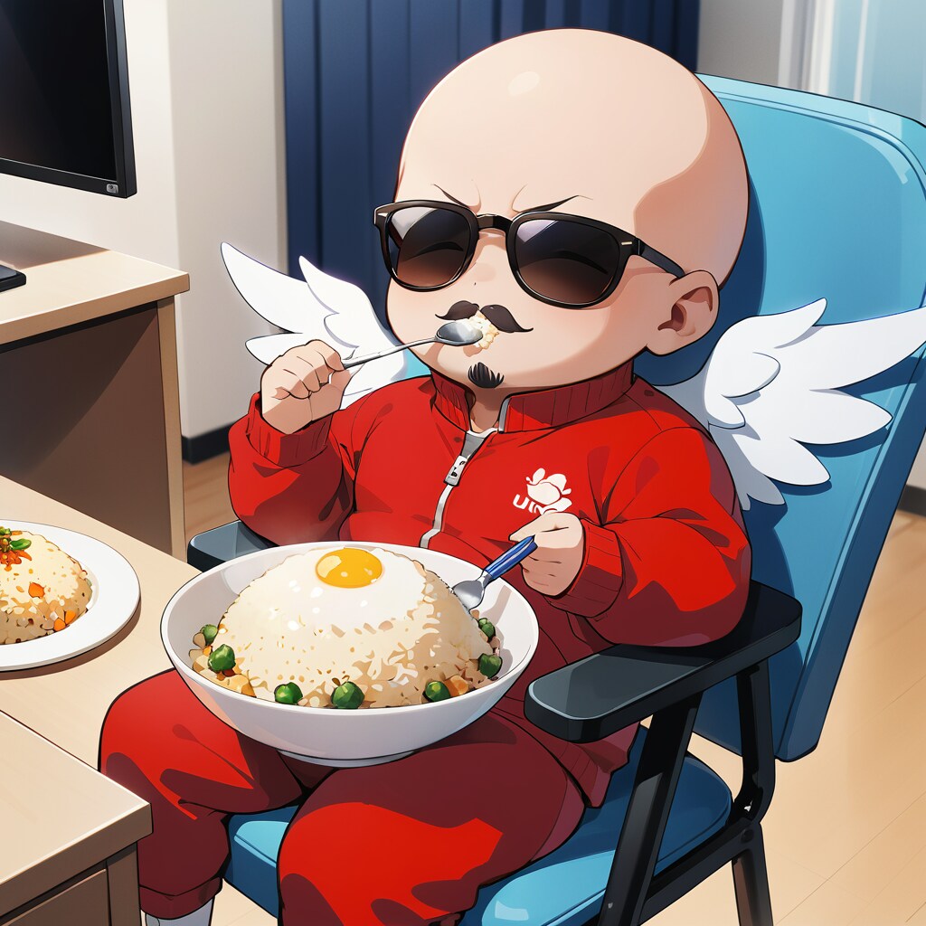 EMERALDのチャーハンを食べる小さいおっさん