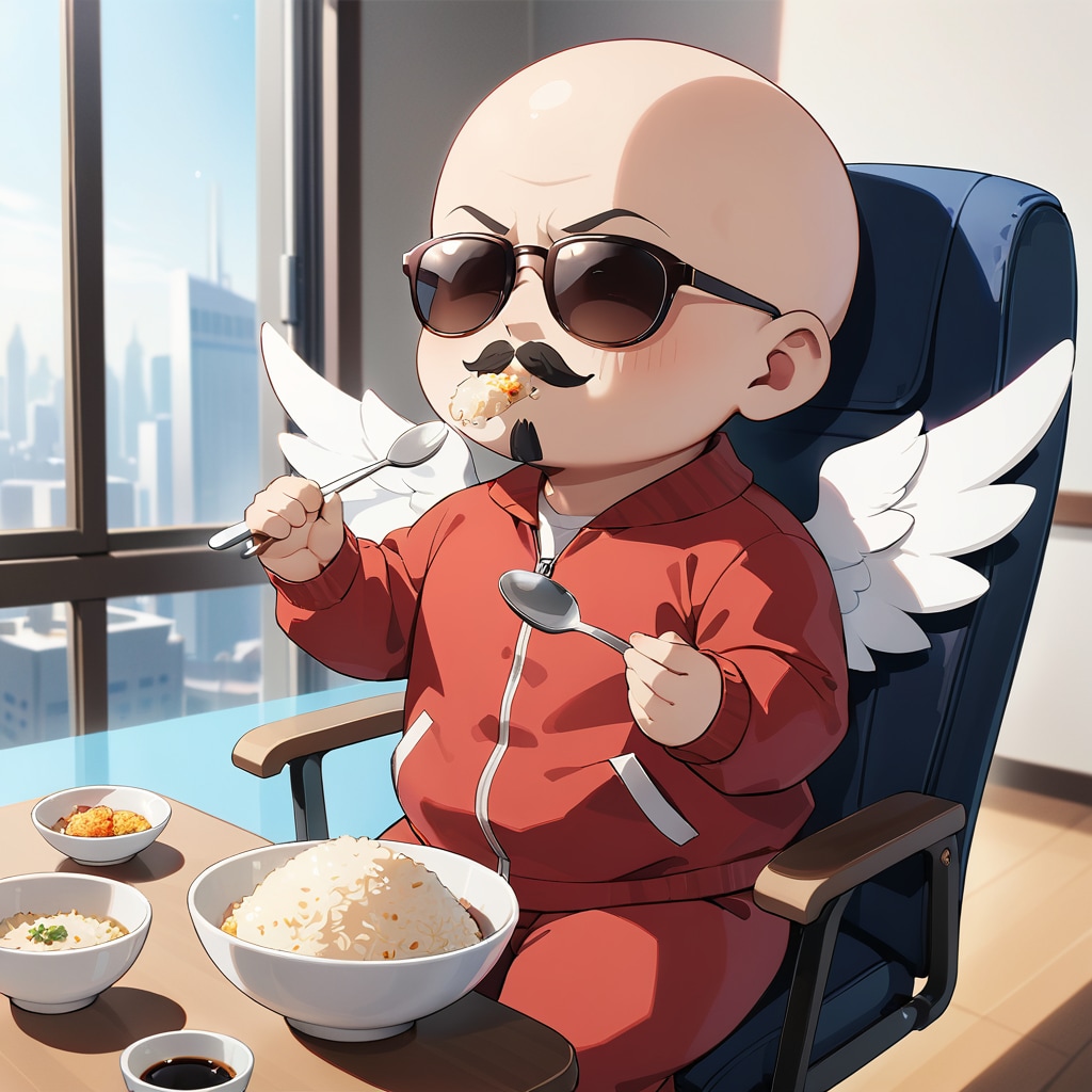 EMERALDのチャーハンを食べる小さいおっさん