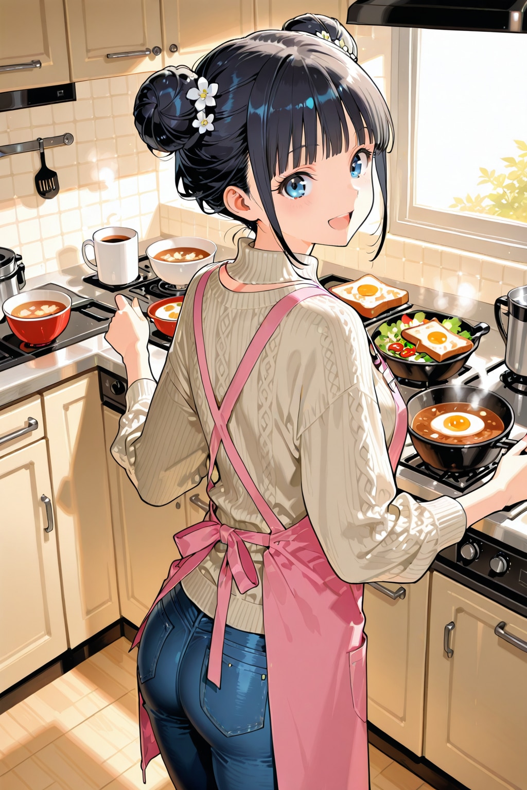 おだんごちゃん🍡✨と朝ごはん🍚✨　2/28 | の人気AIイラスト・グラビア