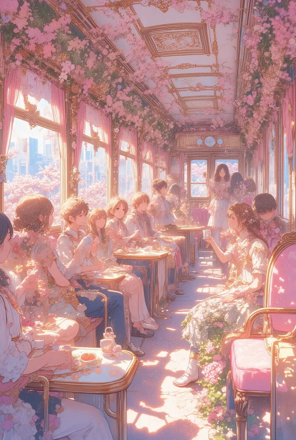 フリフリ花電車