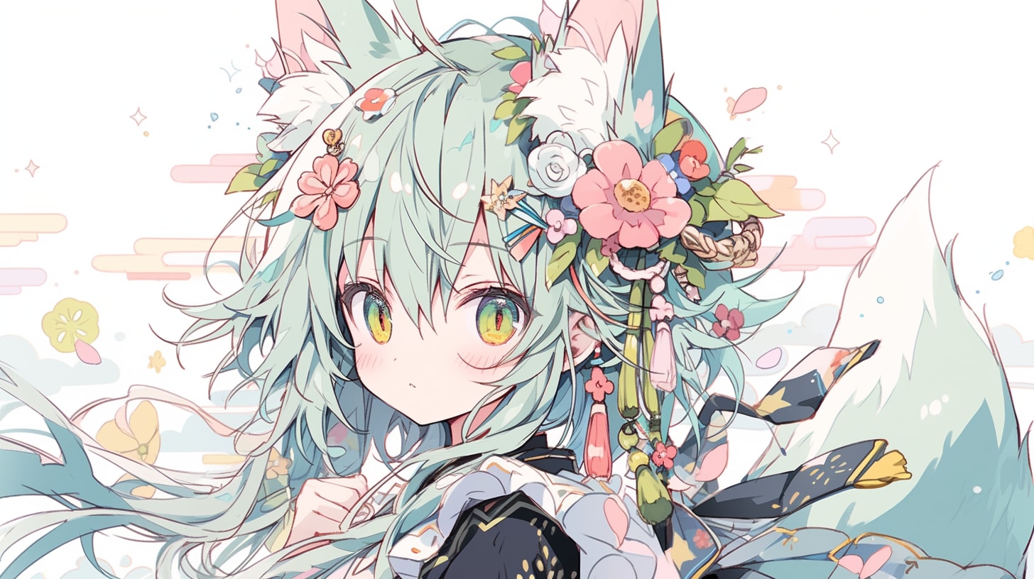 花冠の狐娘と春の約束 | の人気AIイラスト・グラビア