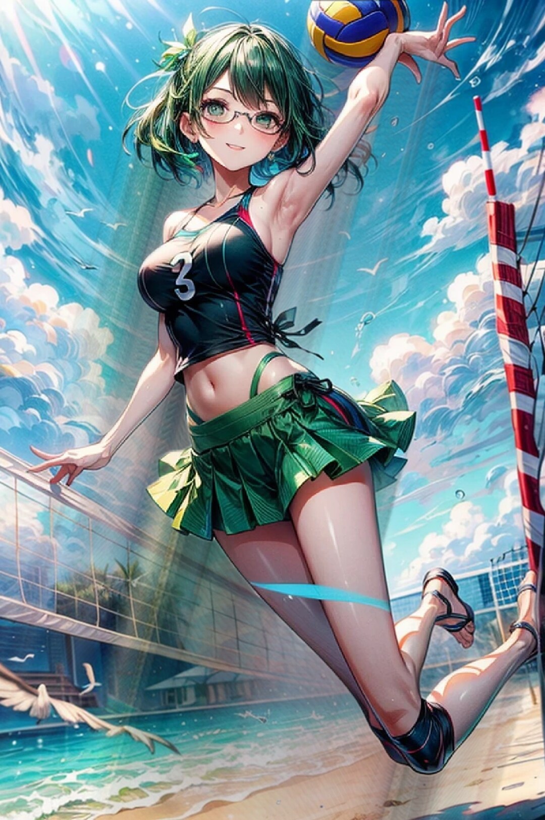 水着練習二日目～✨躍動感チャレンジ | の人気AIイラスト・グラビア