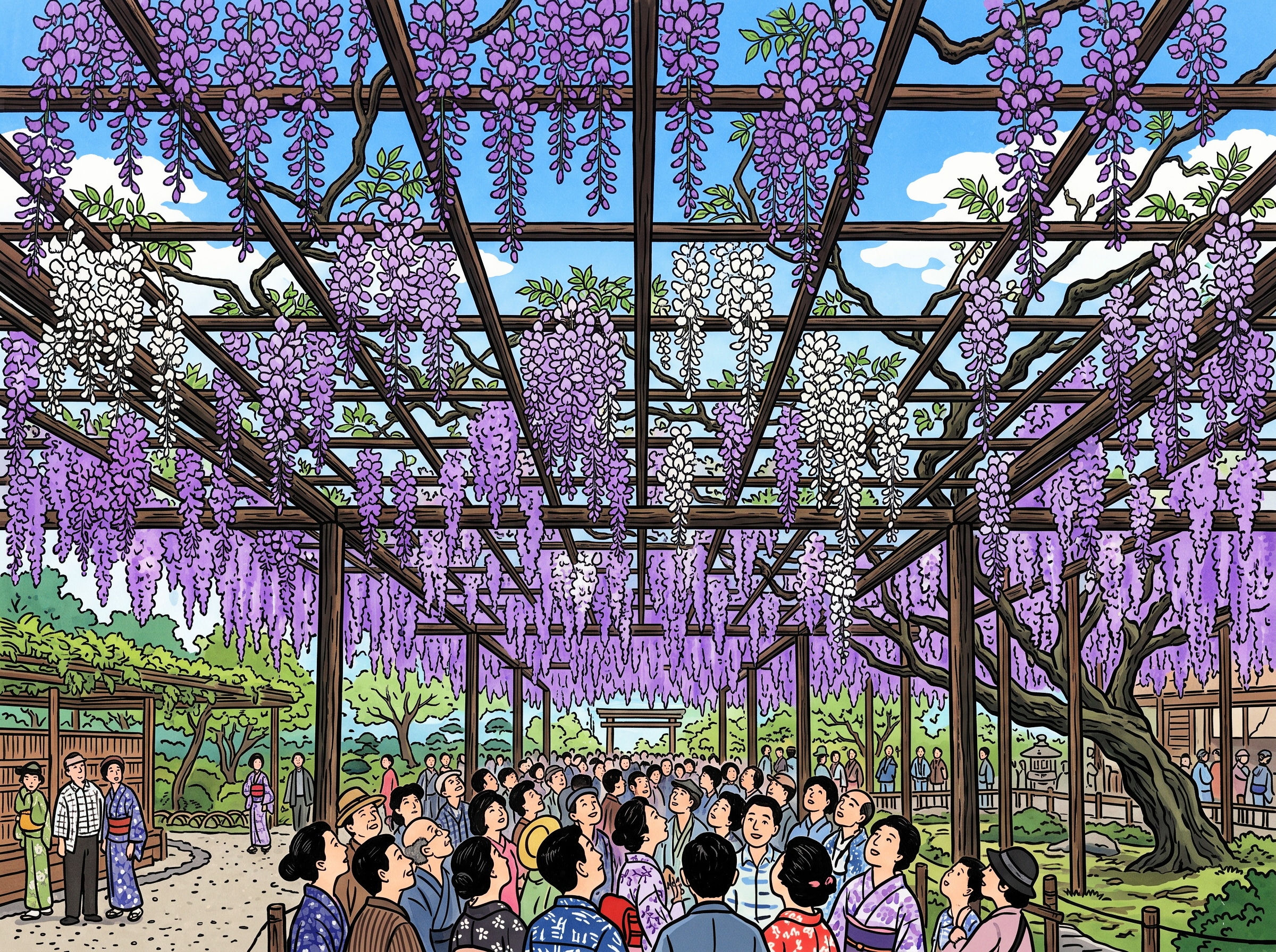 藤の名所 | の人気AIイラスト・グラビア