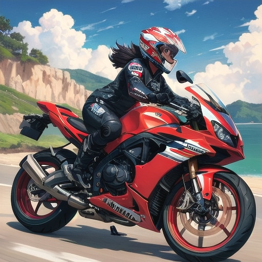 バイク好き彼女 | の人気AIイラスト・グラビア