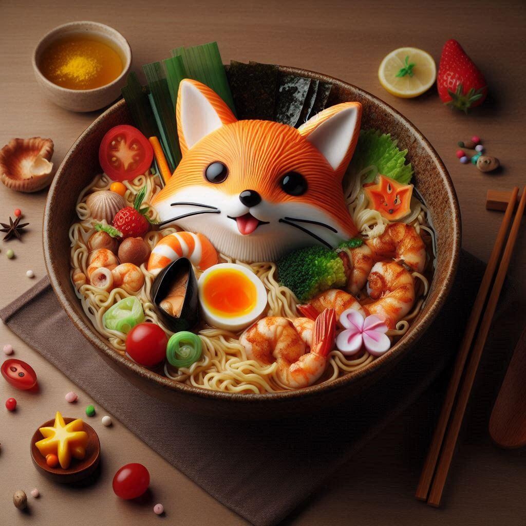 きつねseafood noodle