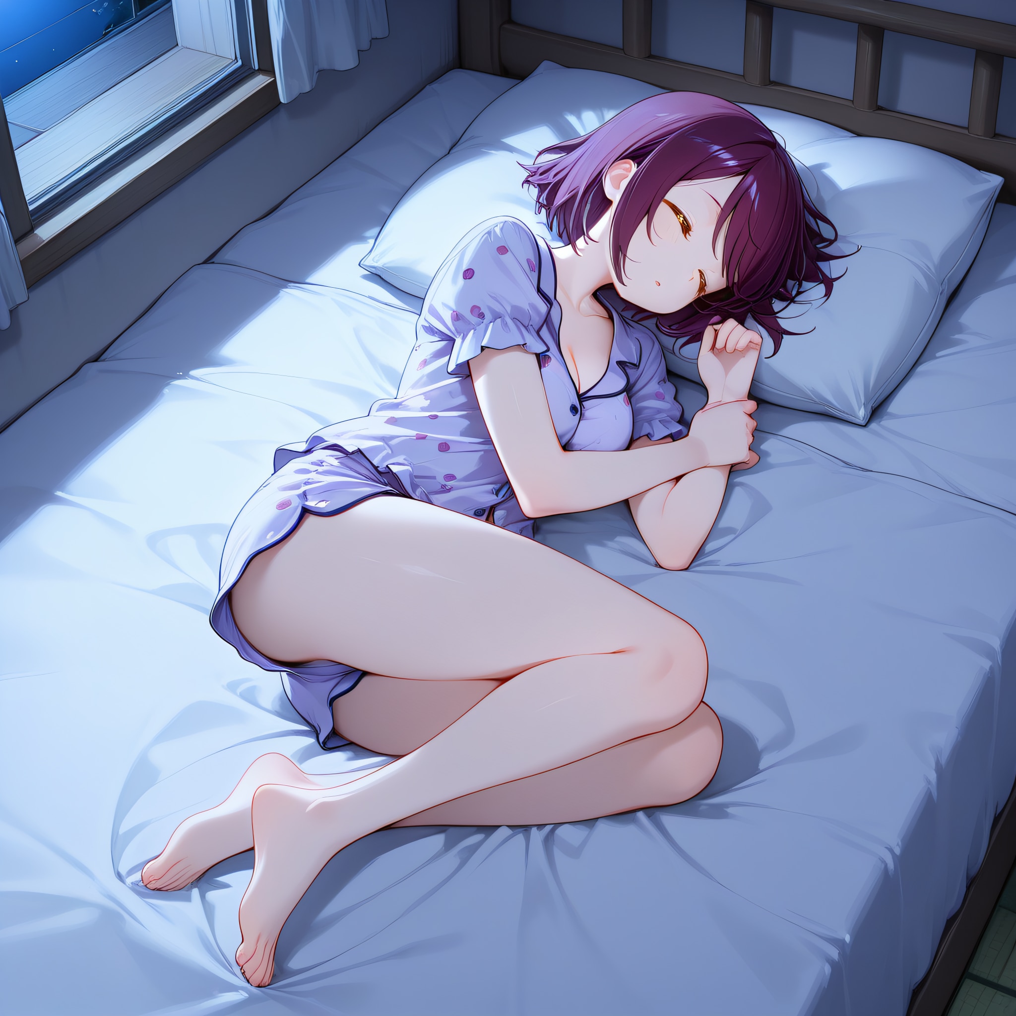 おやすみなさい（挨拶メイドの芽衣ちゃん） | の人気AIイラスト・グラビア