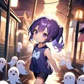 おばけと紫髪ちゃん 2枚目