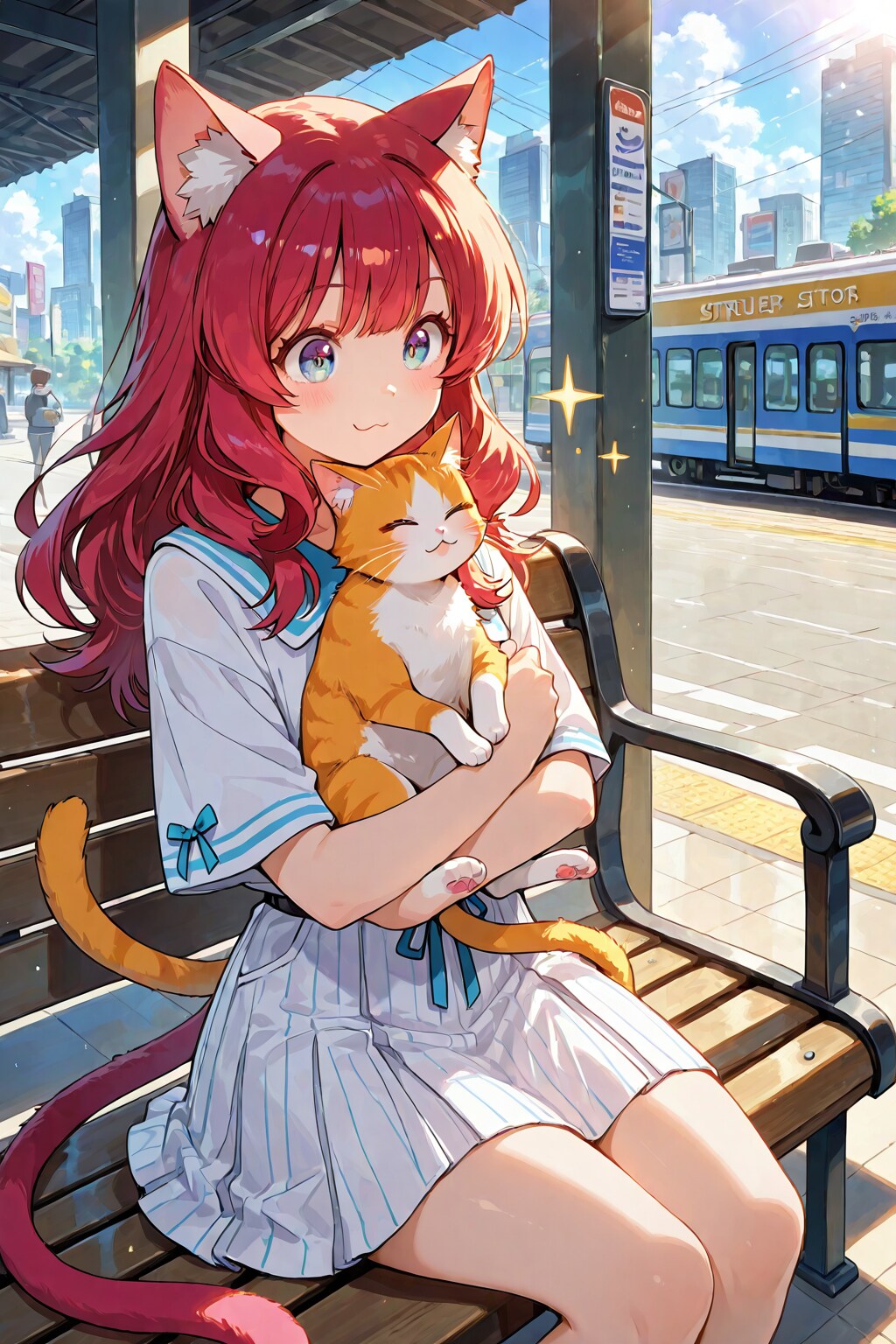 猫耳娘と猫
