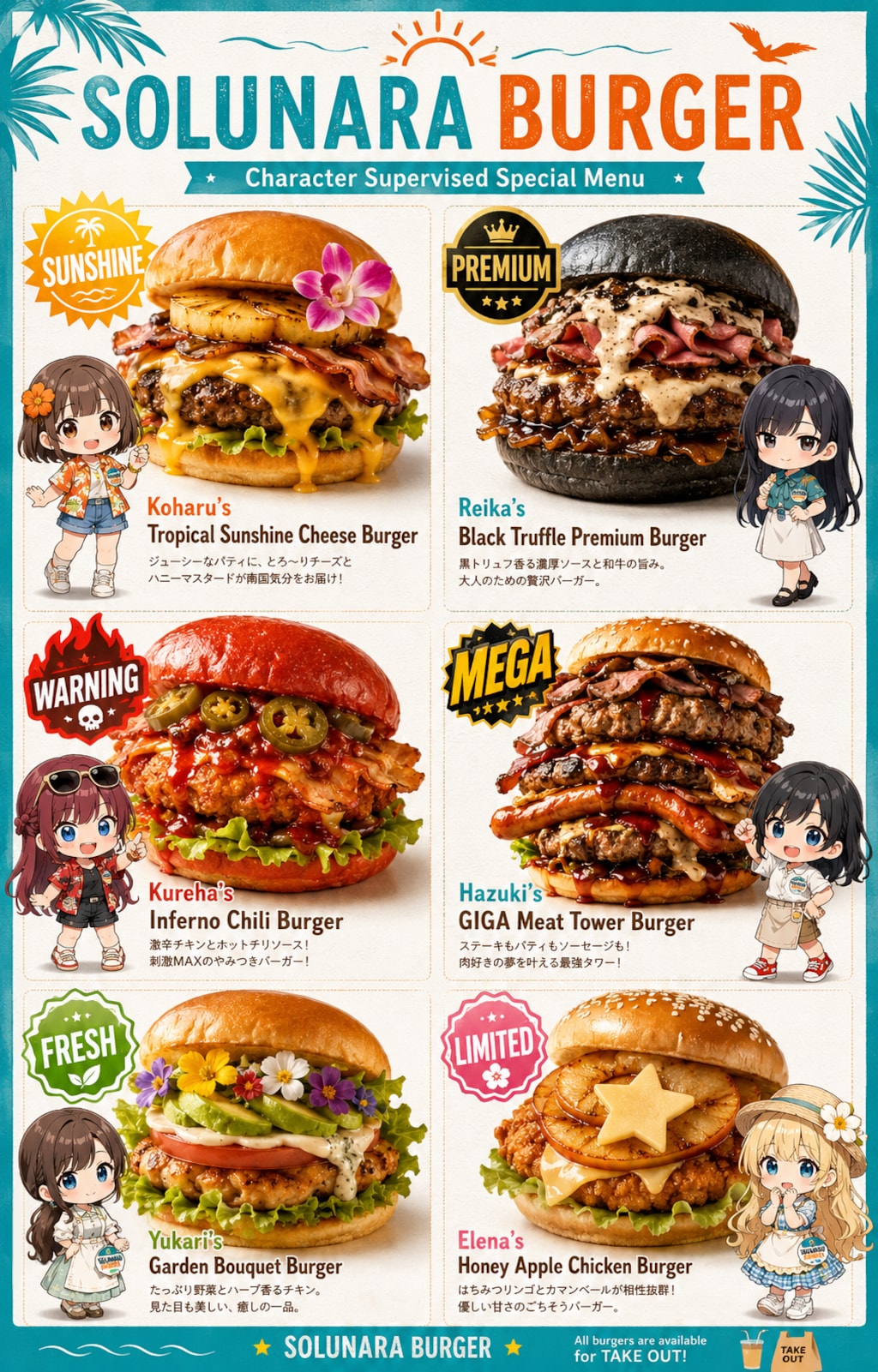 夏限定！スペシャルバーガー