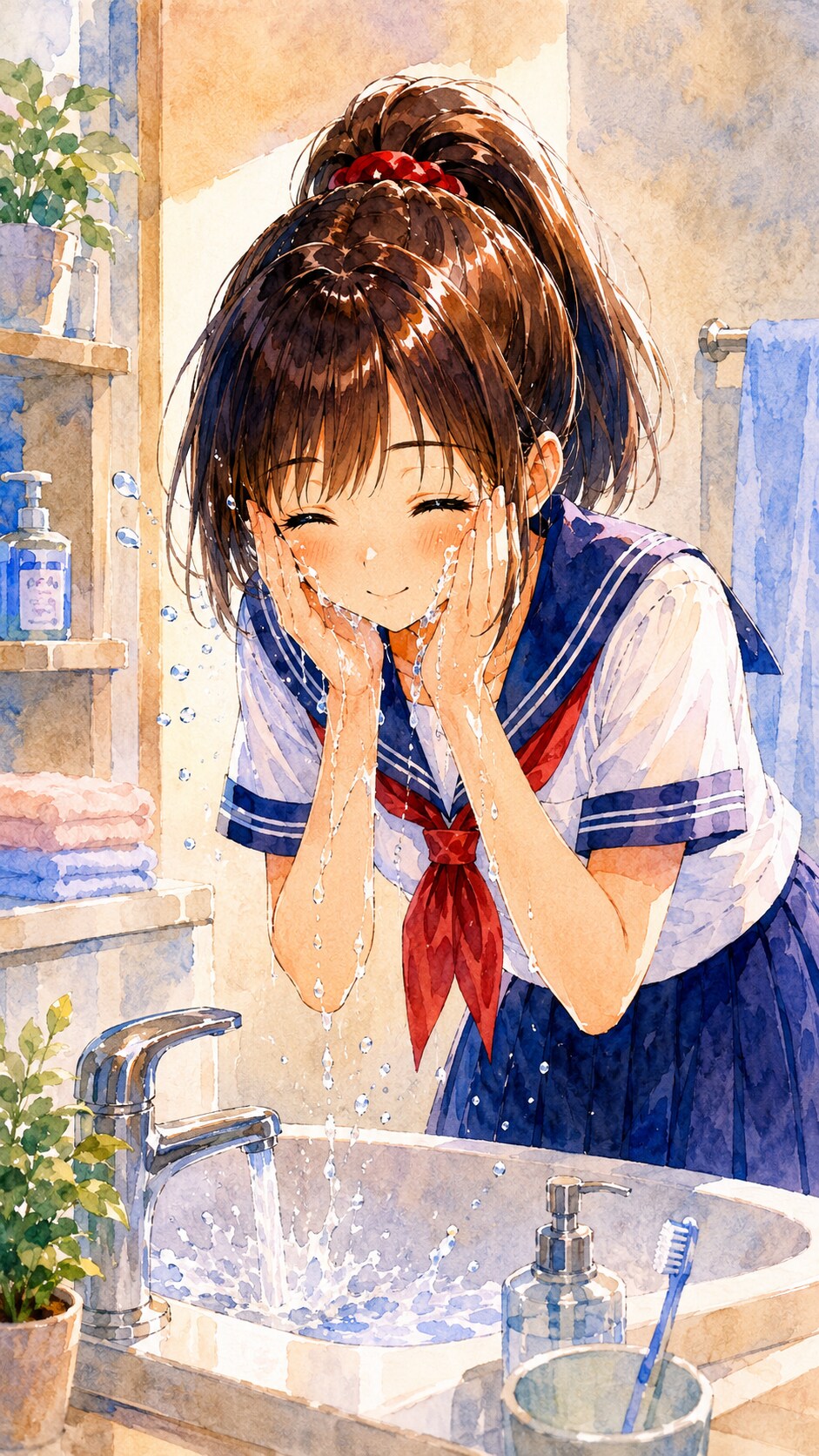 洗顔 | の人気AIイラスト・グラビア
