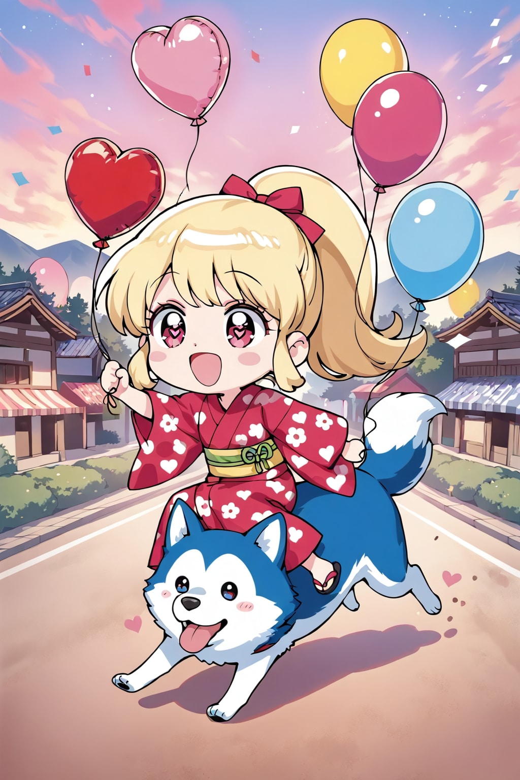 犬と金髪ちゃん