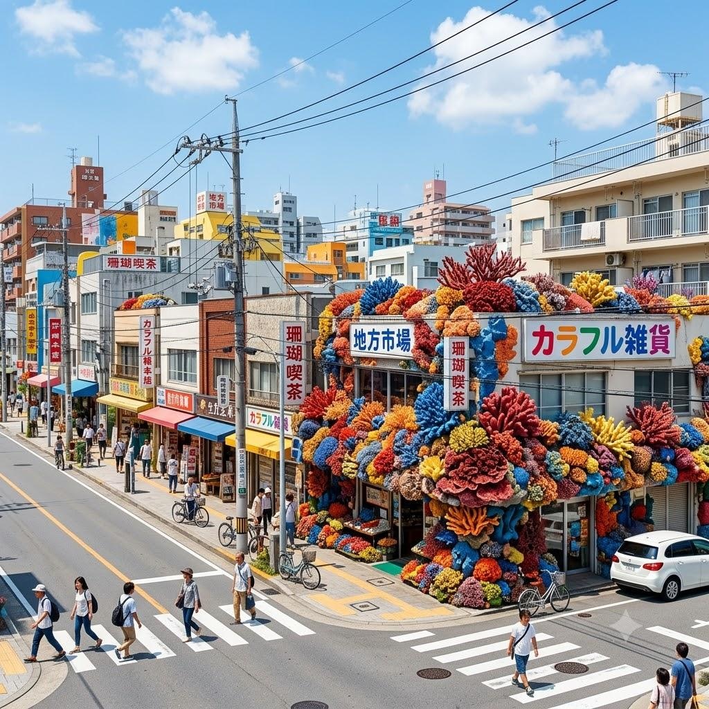 珊瑚礁の町