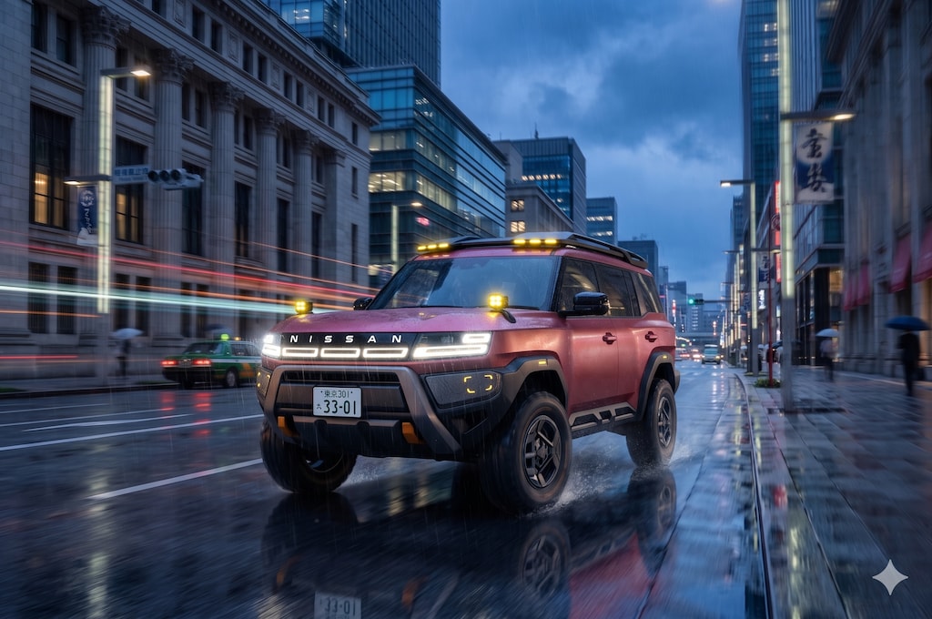 丸の内を出発するテラノPHEVコンセプト