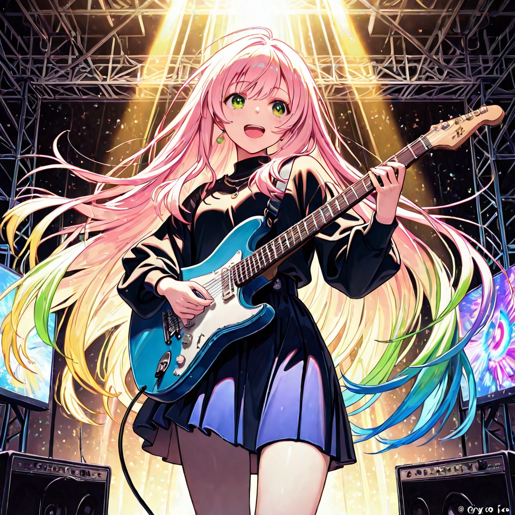 ギターと自由な音の風 | の人気AIイラスト・グラビア