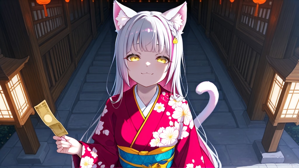 明けましておめでとうー寝る前に初詣いこ！