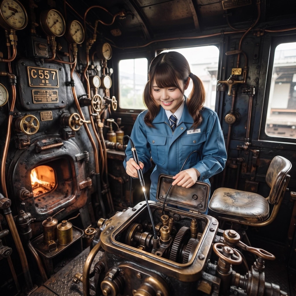 列車の内部点検