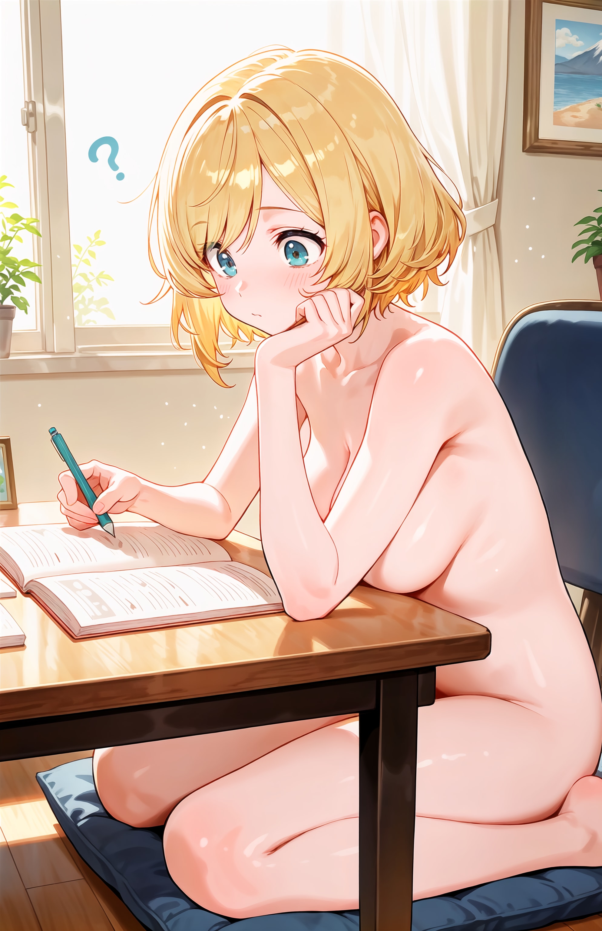 ホームワークは裸で