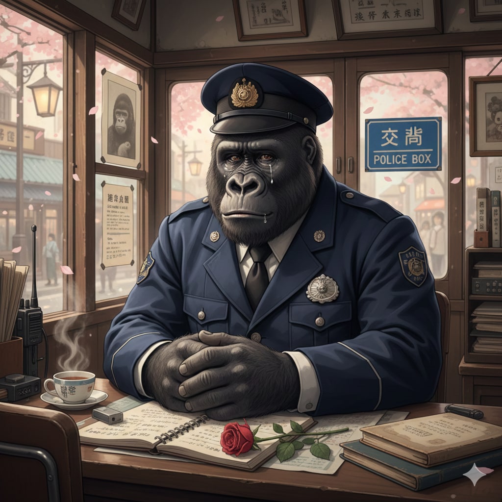 センチメンタルゴリラ警官の交番勤務 | の人気AIイラスト・グラビア
