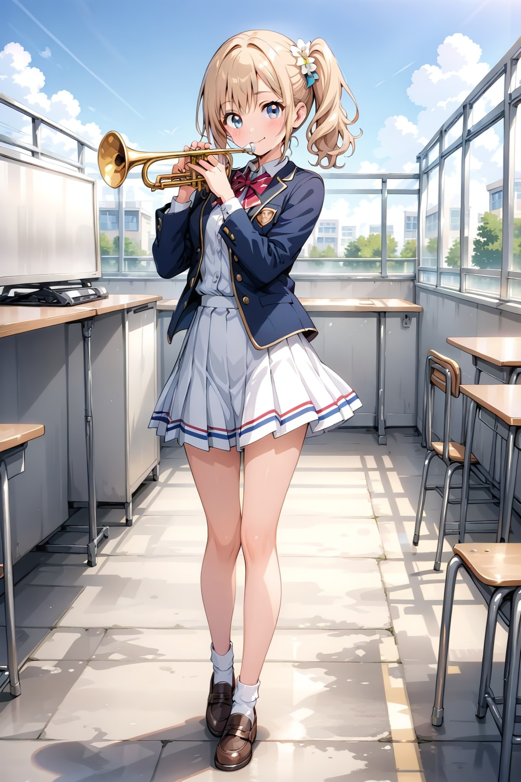 ラッパ練習中。 | の人気AIイラスト・グラビア
