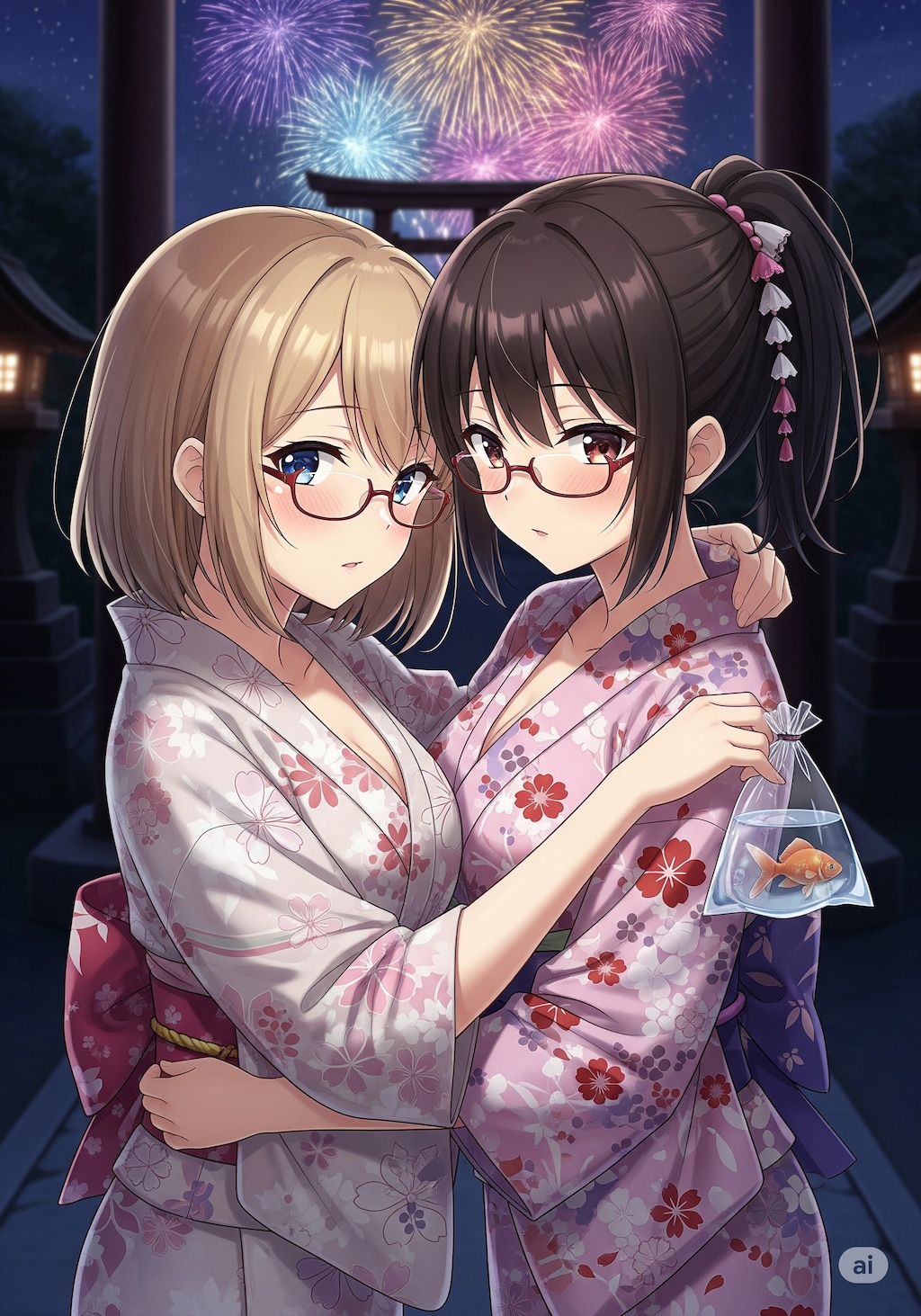 誰もいない境内で…