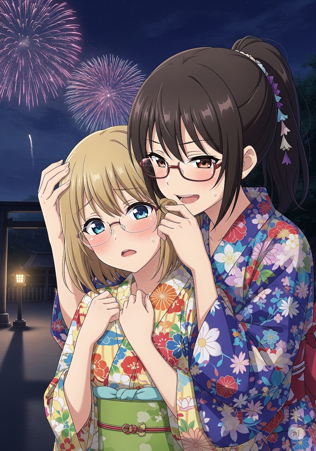 誰もいない境内で…