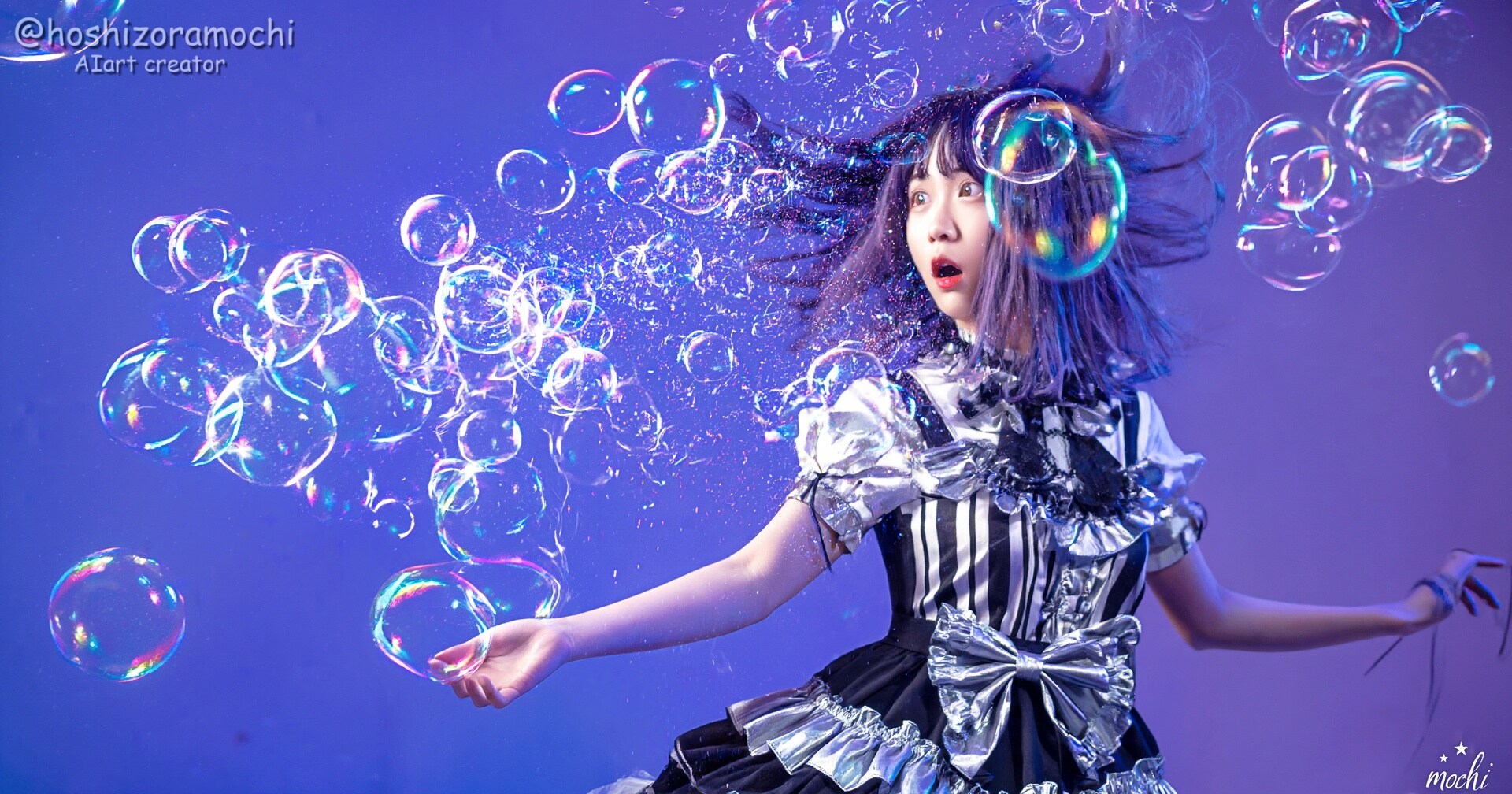 シャボン玉に包まれた驚きの瞬間✨