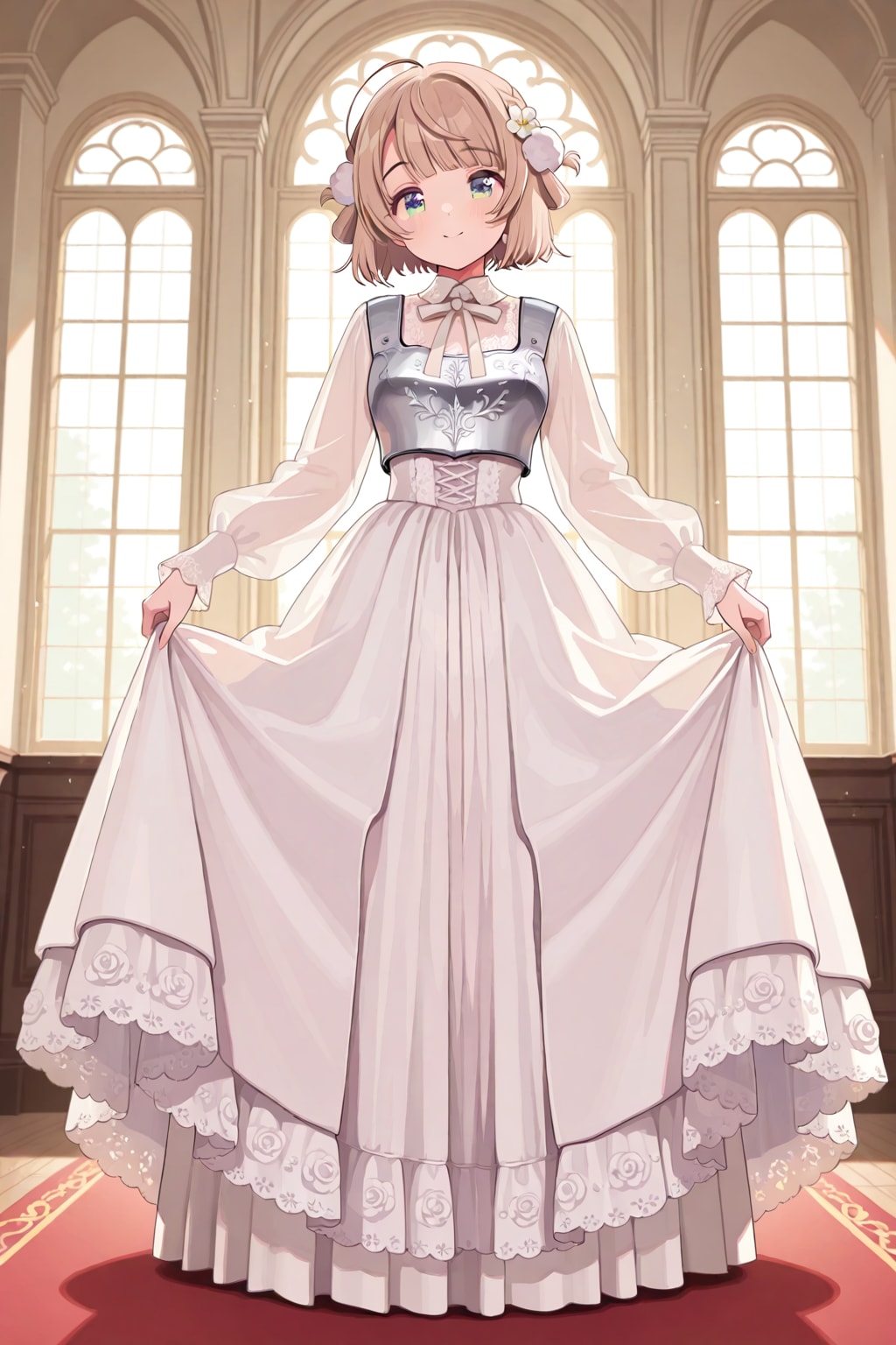 Shigure Ui in a wedding dress but I forgot to remove the breastplate