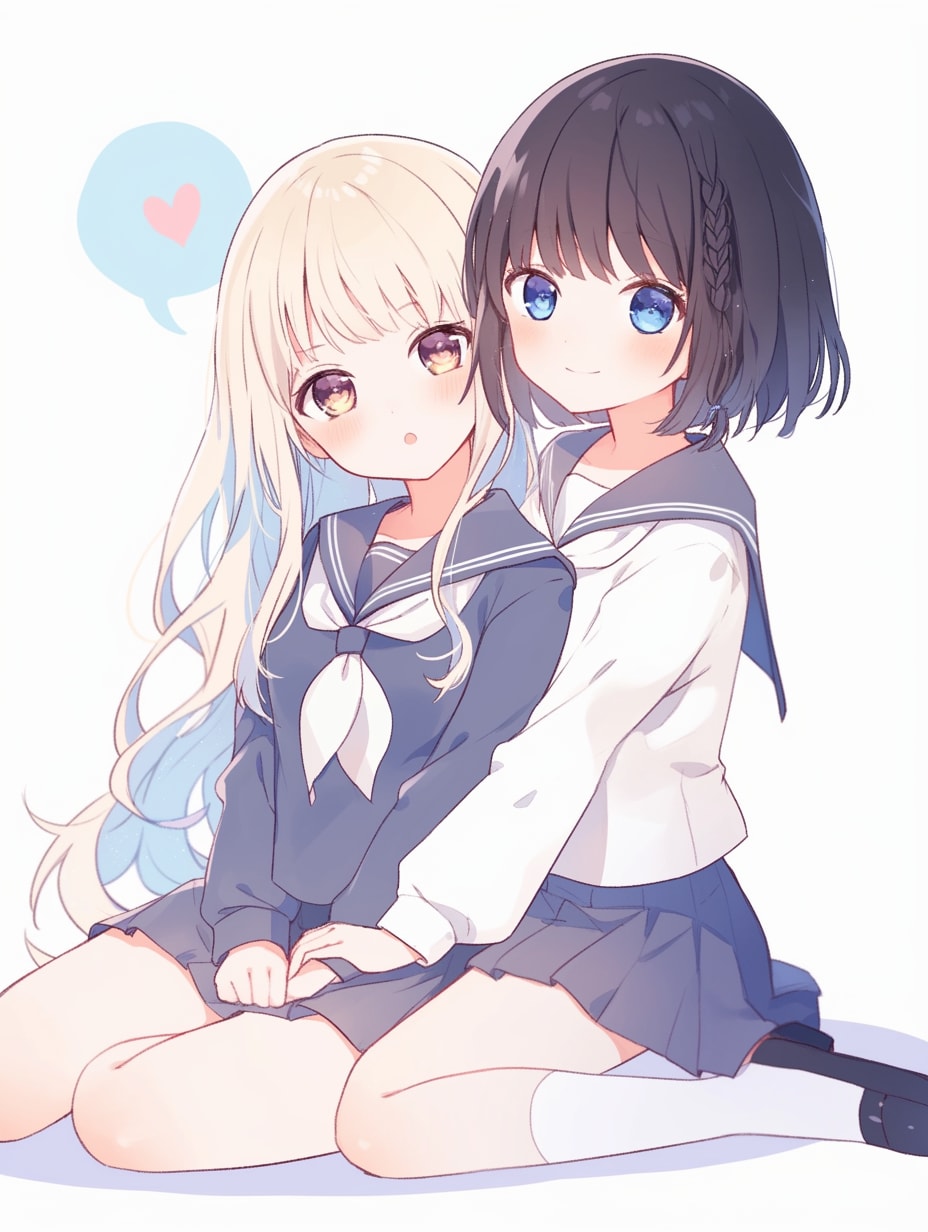 二人のJK322 | の人気AIイラスト・グラビア