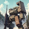 山岳地帯の軍用ロボット 4枚目
