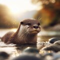 カワウソ散歩 2枚目