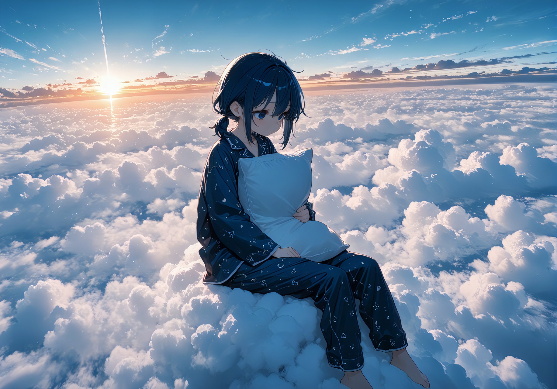 目覚めたら、雲の上でした | の人気AIイラスト・グラビア