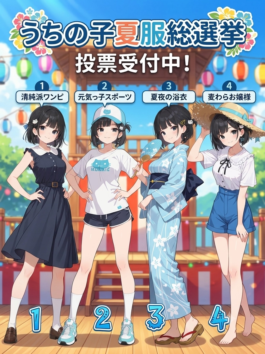 凜猫ちゃんの夏服総選挙