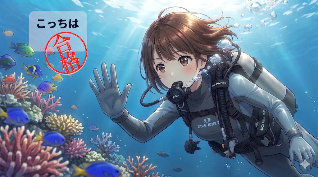 ダイブマスターを目指すみなさん、間違い探しです。
