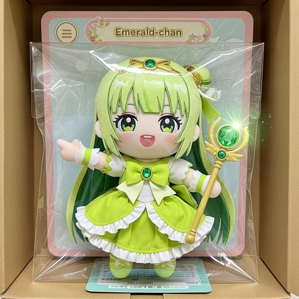 デラックスぬいぐるみ　魔法少女EMERALDちゃん