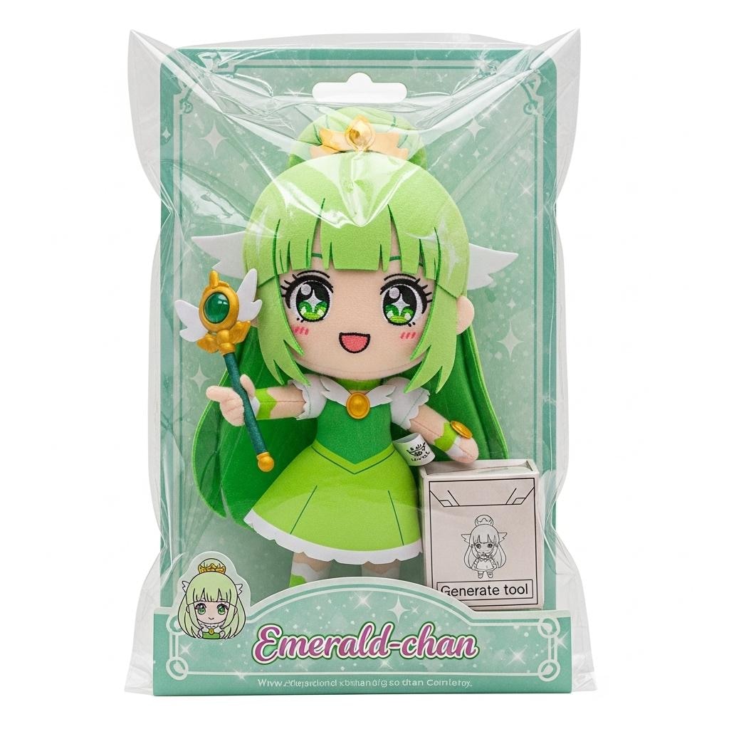 デラックスぬいぐるみ　魔法少女EMERALDちゃん