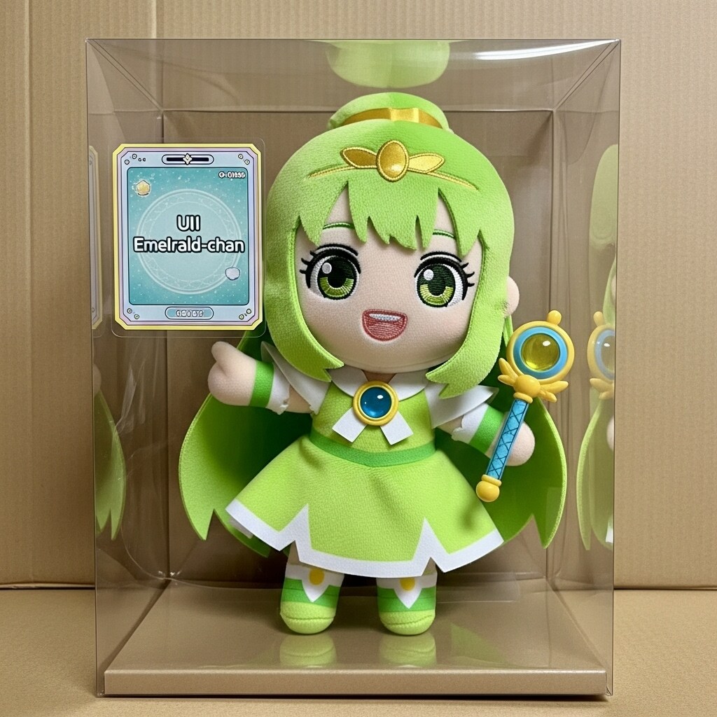 デラックスぬいぐるみ　魔法少女EMERALDちゃん