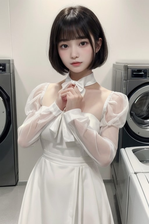 コインランドリー大好きっ娘ちゃん | の人気AIイラスト・グラビア
