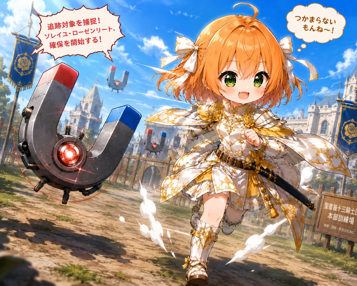 ソレイユちゃんの訓練風景