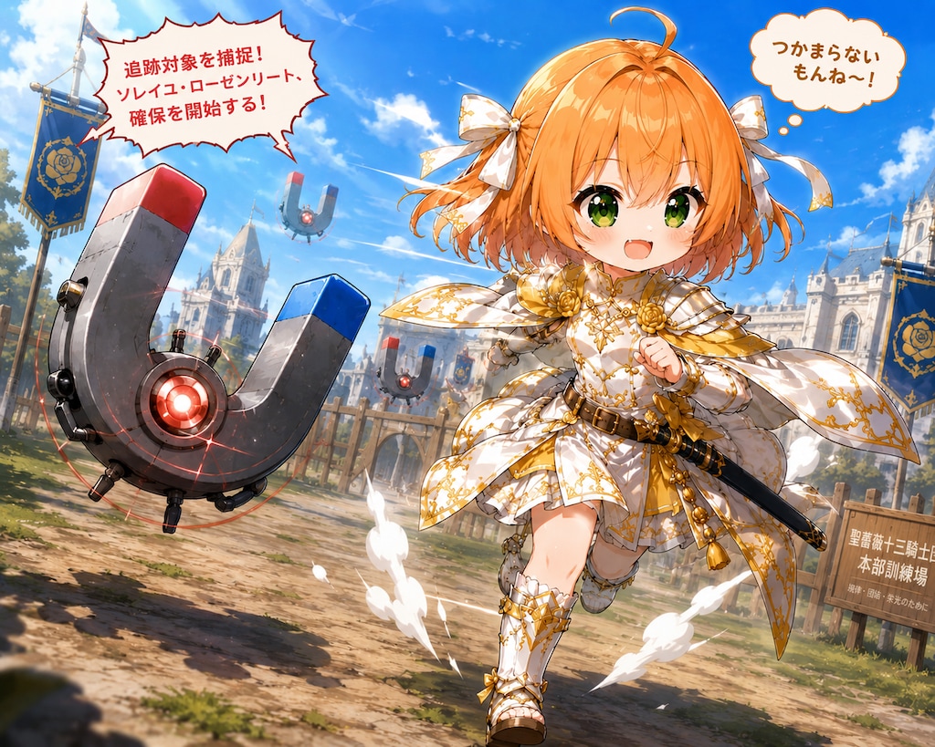 ソレイユちゃんの訓練風景