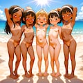 [6枚]【LILY版】「いつまでこんなことしなきゃなんないの～？」 「しょうがないでしょ！お小遣いなくなっちゃったんだから。早く男の人つかまえておごってもらわなきゃ😃（水と少女・大人向け１４６の２） 5枚目