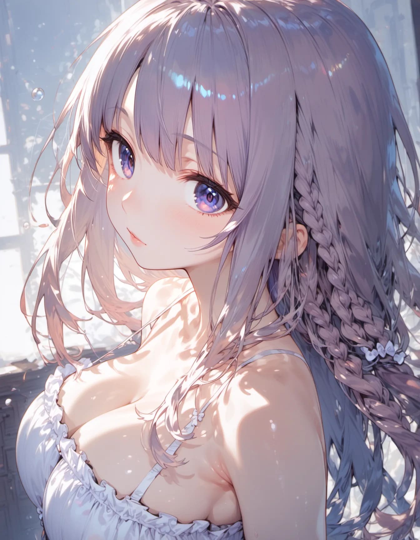 Soft Lavender Gaze | の人気AIイラスト・グラビア