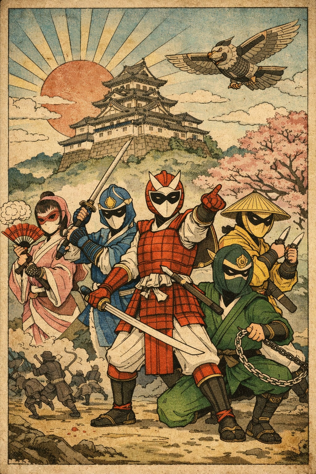 桜城の戦国五影 | の人気AIイラスト・グラビア