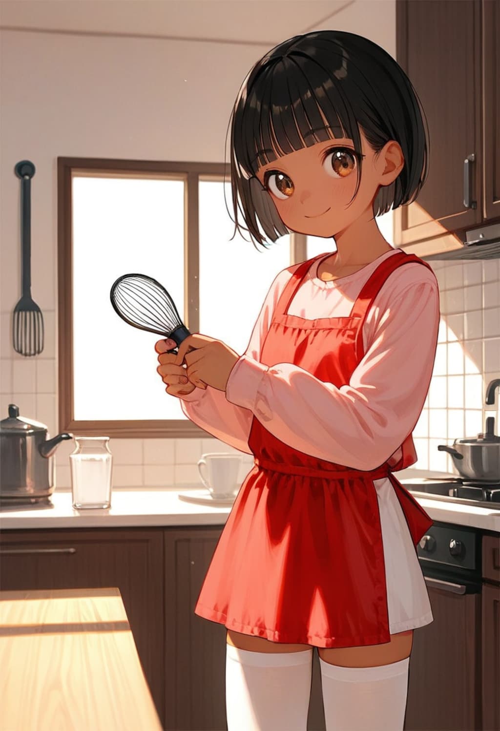 お菓子を作るあの子