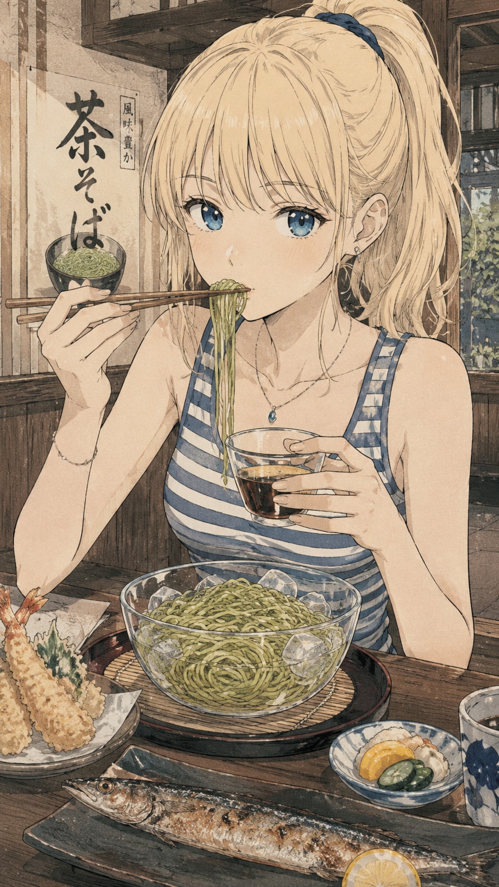 茶そば美味しかった。