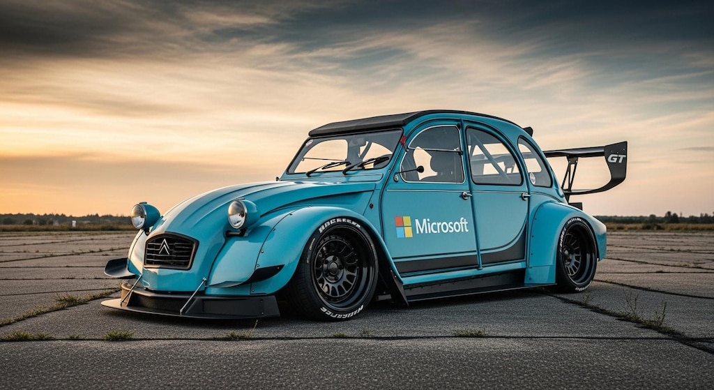 マイクロソフトシトロエン2CVのドリ車